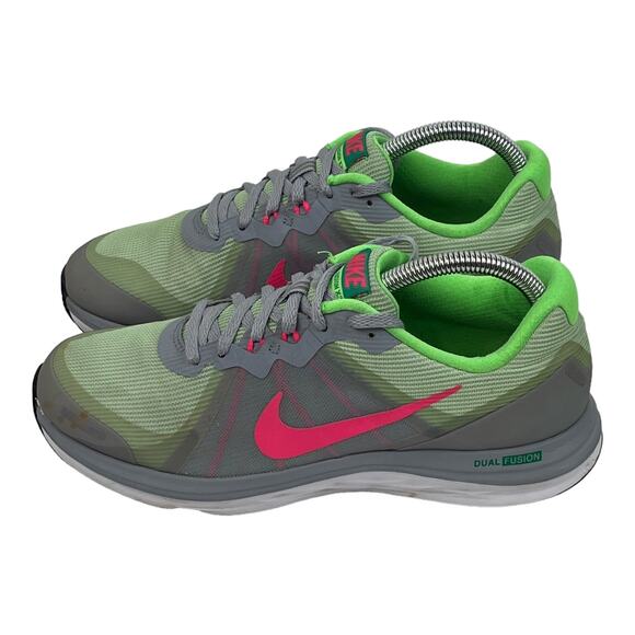 Nike Dual Fusion Women's Size 8 Neon Green Sneakers Shoes Running - Picture 5 of 10